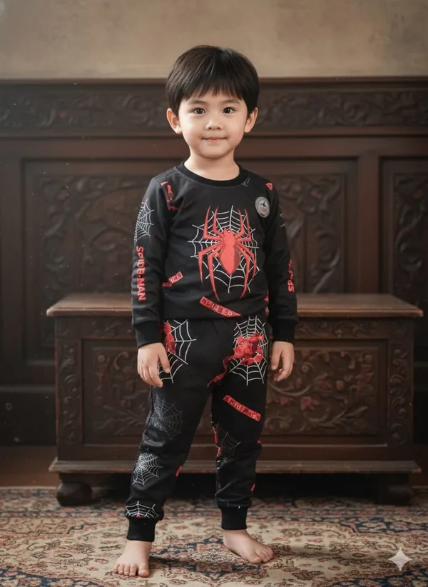 Black_Cotton_T-Shirt_And_Shorts_Set_For_Kids_Boys