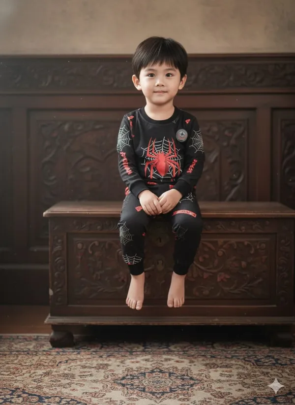 Black_Cotton_T-Shirt_And_Shorts_Set_For_Kids_Boys
