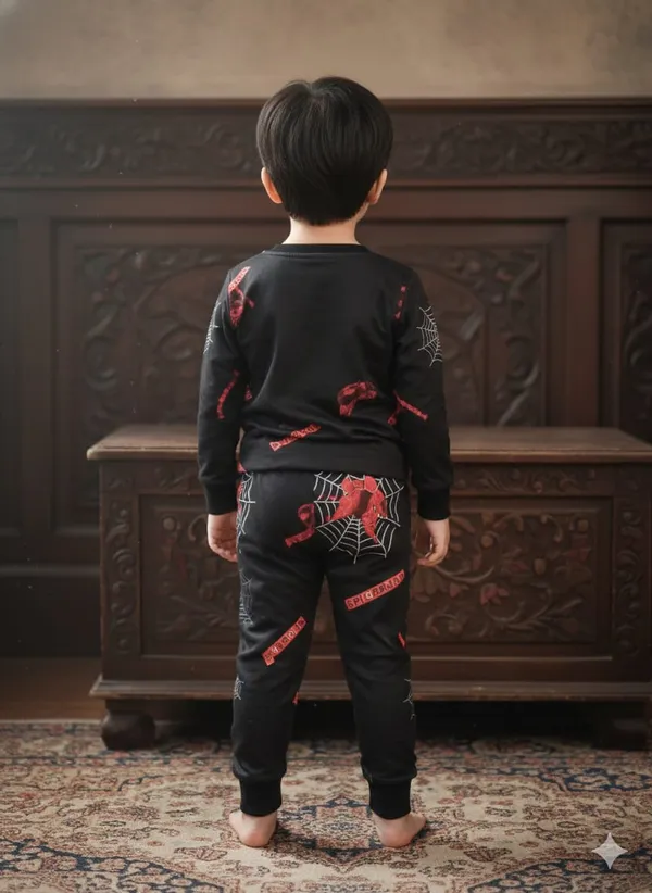 Black_Cotton_T-Shirt_And_Shorts_Set_For_Kids_Boys