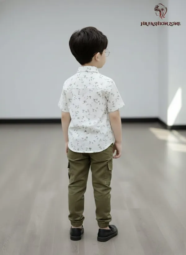 Off_White_And_Olive_Green_Cotton_T-Shirt_And_Shorts_Set_For_Kids_Boy