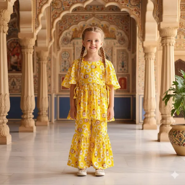 Yellow_Trendy_Mal_Cotton_Dress_For_Kids_Girls