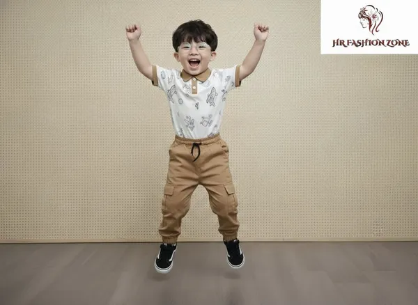 Off_White_And_Brown_Cotton_T-Shirt_And_Shorts_Set_For_Kids_Boy