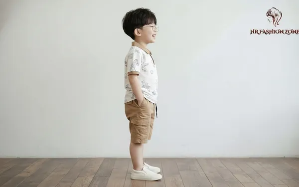 Off_White_And_Brown_Cotton_T-Shirt_And_Shorts_Set_For_Kids_Boy