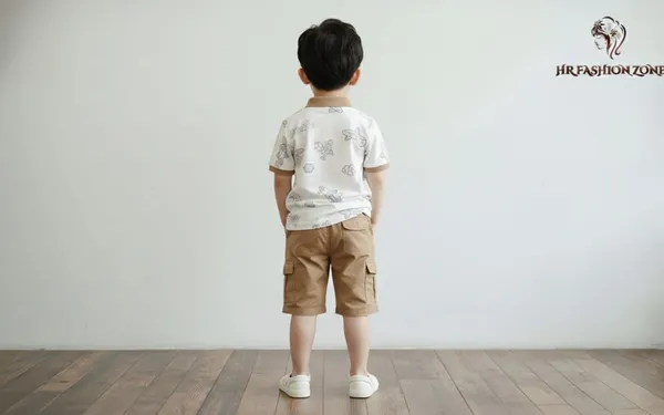 Off_White_And_Brown_Cotton_T-Shirt_And_Shorts_Set_For_Kids_Boy