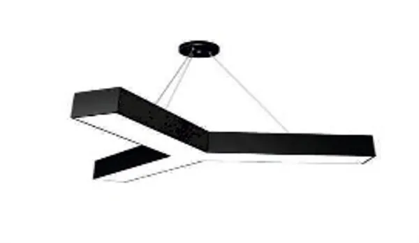 White_And_Black_48W_Linear_Office_Gym_Light_Aluminium_Lighting_And_Luminaries_For_Indoor_Purpose