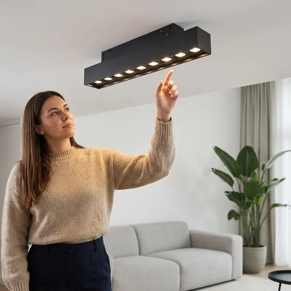 Black_6W_Led_Magnetic_Aluminium_Lighting_And_Luminaries_For_Indoor_Purpose