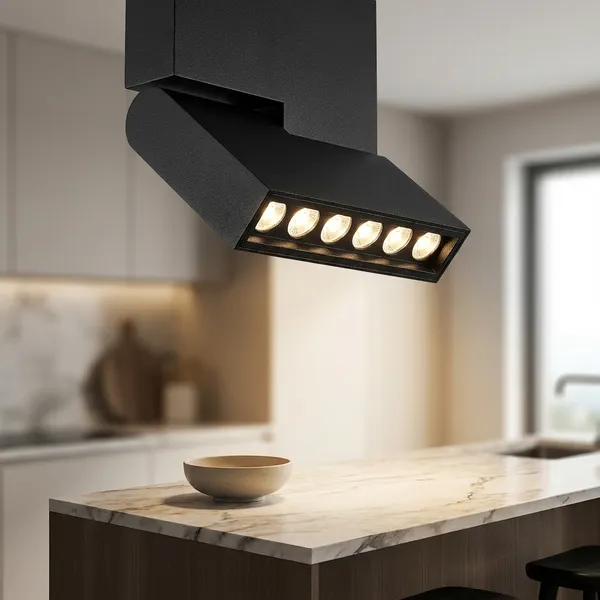 Black_7W_Led_Dali_Control__Magnetic_Aluminium_Lighting_And_Luminaries_For_Indoor_Purpose