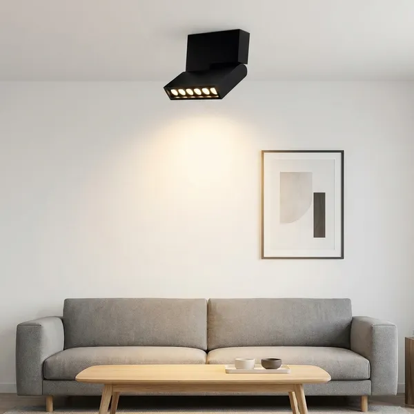 Black_12W_Led_Dali_Control__Magnetic_Aluminium_Lighting_And_Luminaries_For_Indoor_Purpose