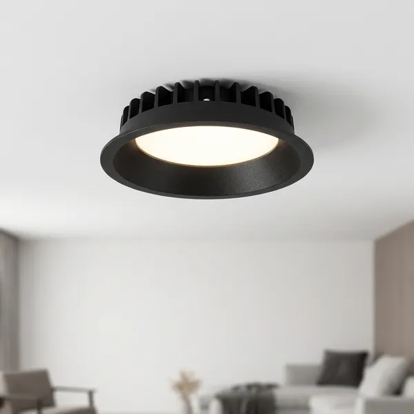 Black_12W_Smd_Deep_Recessed_Aluminium_Lighting_And_Luminaries_For_Indoor_Purpose