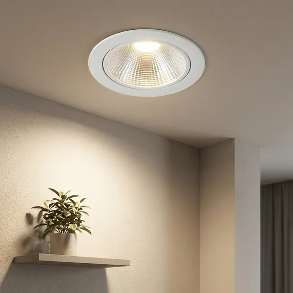 White_30W_Tiltable_Led_Cob_Spot_Aluminium_Lighting_And_Luminaries_For_Indoor_Purpose