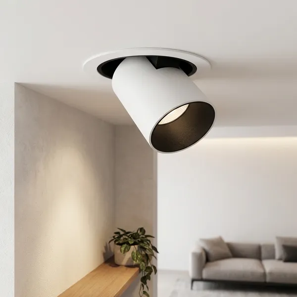 White_And_Black_6W_360_Recessed_Telescope_Aluminium_Lighting_And_Luminaries_For_Indoor_Purpose