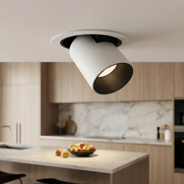 White_And_Black_6W_360_Recessed_Telescope_Aluminium_Lighting_And_Luminaries_For_Indoor_Purpose