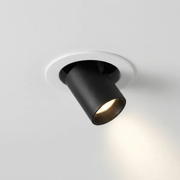 White_And_Black_12W_360_Recessed_Telescope_Aluminium_Lighting_And_Luminaries_For_Indoor_Purpose