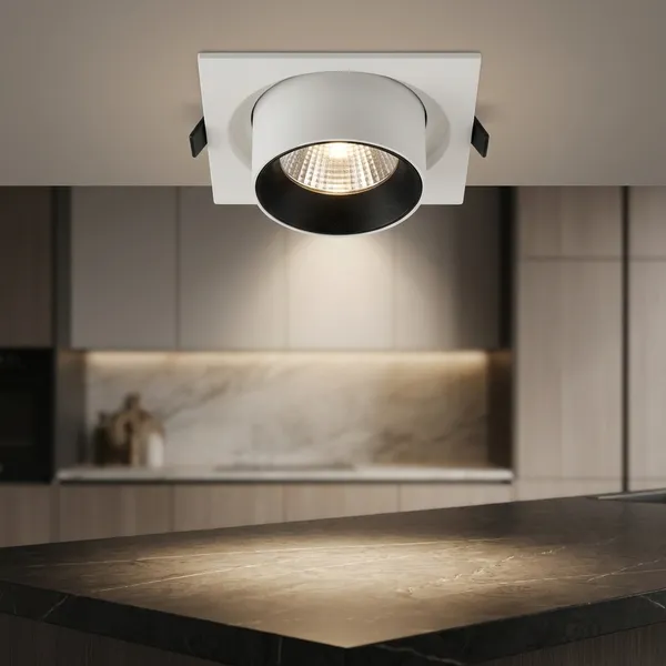 White_And_Black_25W_360_Recessed_Telescope_Aluminium_Lighting_And_Luminaries_For_Indoor_Purpose