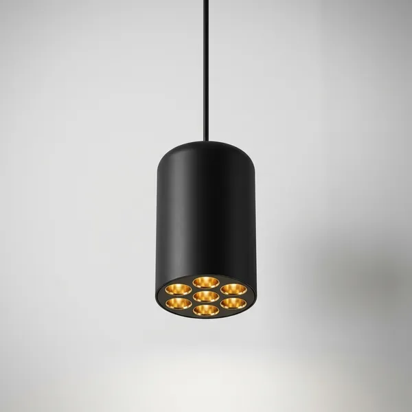 Black_And_Gold_24W_Surface_Pandent_Cylinder_Light_Aluminium_Lighting_And_Luminaries_For_Indoor_Purpose