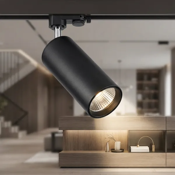 Black_10W_Cob_Track_Light_Aluminium_Lighting_And_Luminaries_For_Indoor_Purpose