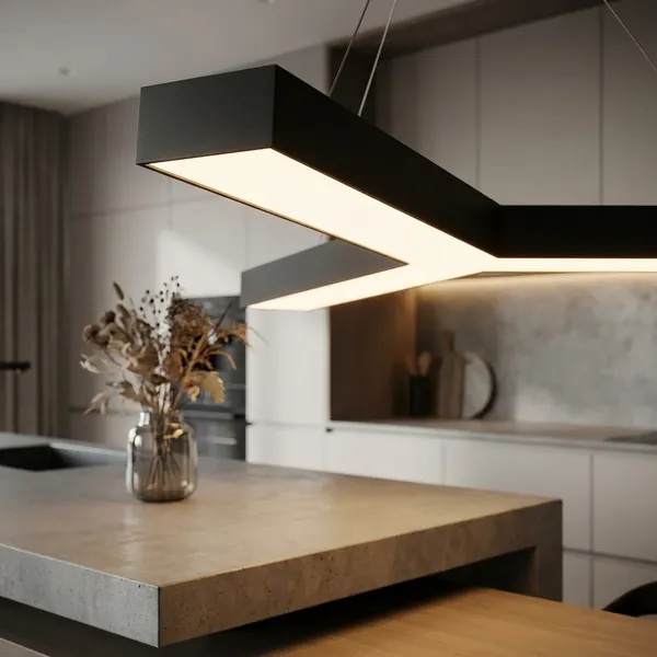 White_And_Black_48W_Linear_Office_Gym_Light_Aluminium_Lighting_And_Luminaries_For_Indoor_Purpose