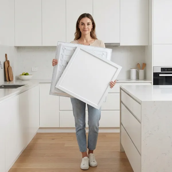 White_48W_2X2_Panel_Commercial_Light_Aluminium_Lighting_And_Luminaries_For_Indoor_Purpose