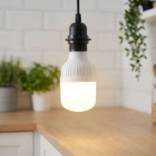 White_20W_Led_Dob_Hammer_Bulb_Plastic_Pc_Lighting_And_Luminaries_For_Indoor_Purpose