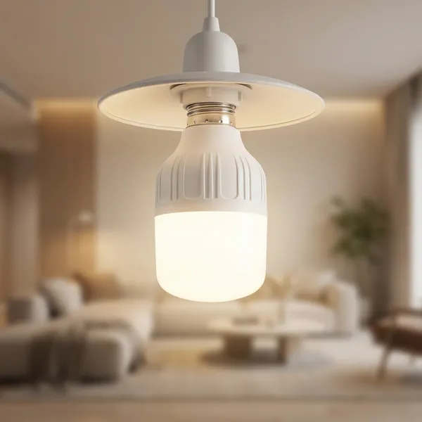 White_25W_Led_Dob_Hammer_Bulb_Plastic_Pc_Lighting_And_Luminaries_For_Indoor_Purpose