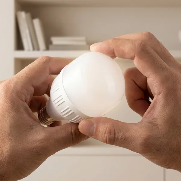 White_40W_Led_Dob_Hammer_Bulb_Plastic_Pc_Lighting_And_Luminaries_For_Indoor_Purpose