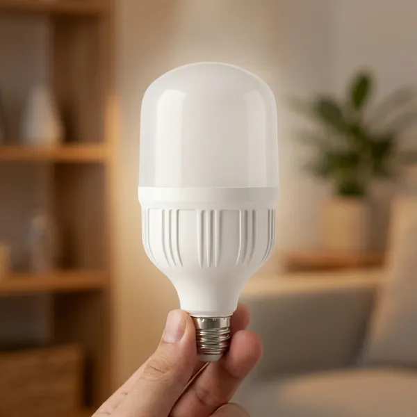 White_50W_Led_Dob_Hammer_Bulb_Plastic_Pc_Lighting_And_Luminaries_For_Indoor_Purpose