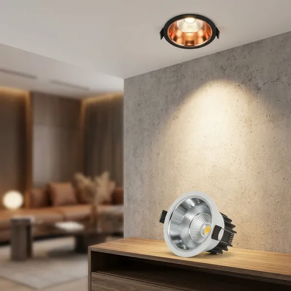 Silver_And_Orange_12W_Delta_Rose_Gold_Cob_Spot_Aluminium_Lighting_And_Luminaries_For_Outdoor_Purpose
