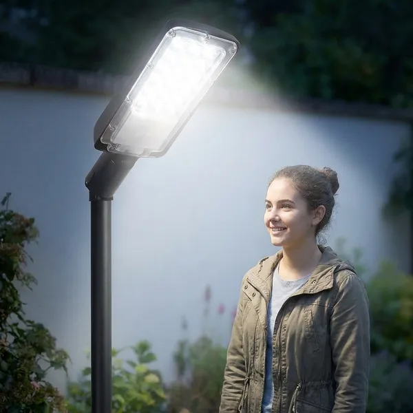 Silver_50W_Led_Dob_Street_Aluminium_Lighting_And_Luminaries_For_Outdoor_Purpose