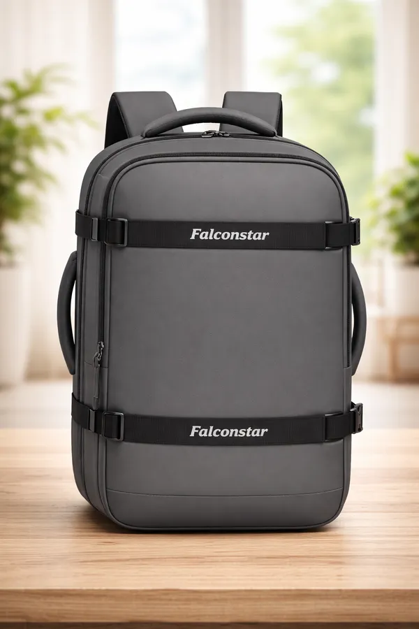 Grey_Premium_Nylon_40L_Travel_Laptop_Backpack_Bag_For_Men_&_Women