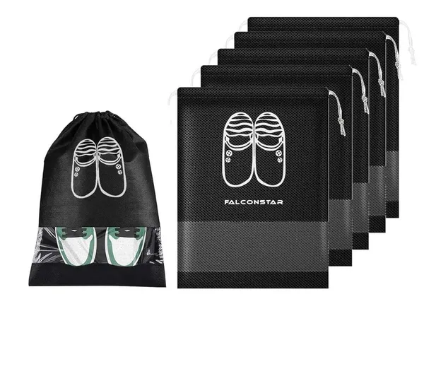 Black_Premium_Polyster_Shoe_Bag_For_Men_&_Women_(Pack_Of_3)