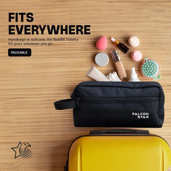 Black_Premium_Nylon_Waist_Bag_&_Toiletry_Bag_For_Men_&_Women_(Pack_Of_2)
