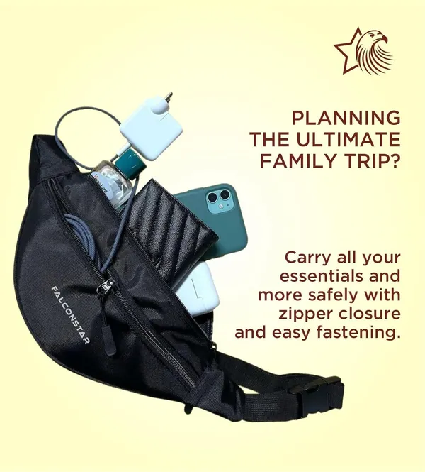 Black_Premium_Nylon_Waist_Bag_&_Toiletry_Bag_For_Men_&_Women_(Pack_Of_2)