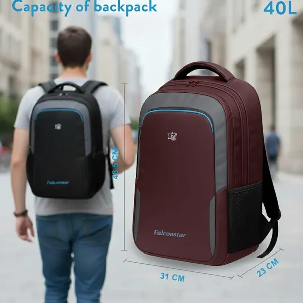 Maroon_&_Grey_Premium_Nylon_Laptop_Backpack_For_Men_&_Women