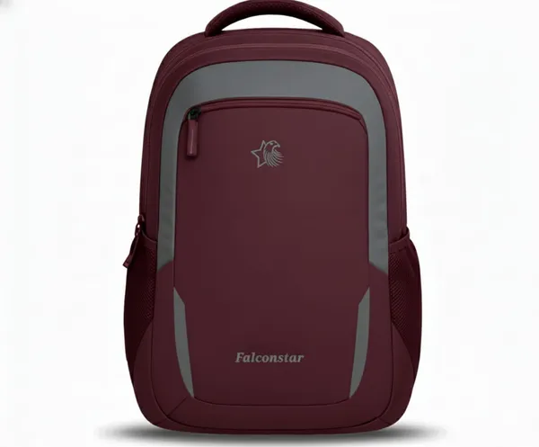 Maroon_&_Grey_Premium_Nylon_Laptop_Backpack_For_Men_&_Women