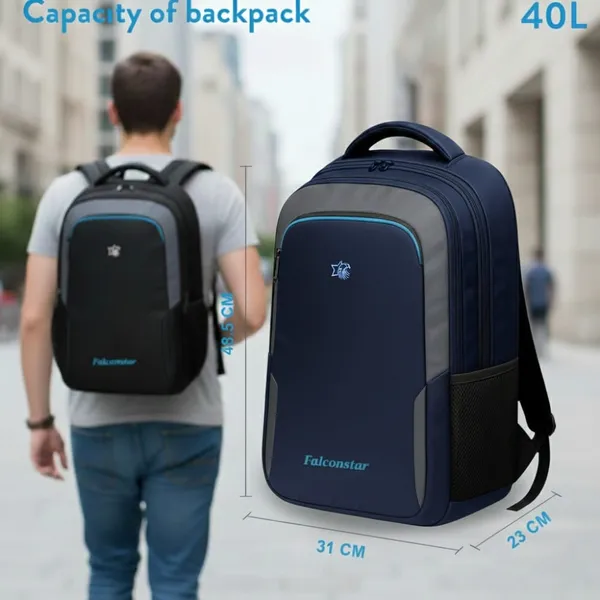 Navy_Blue_&_Grey_Premium_Nylon_Laptop_Backpack_For_Men_&_Women