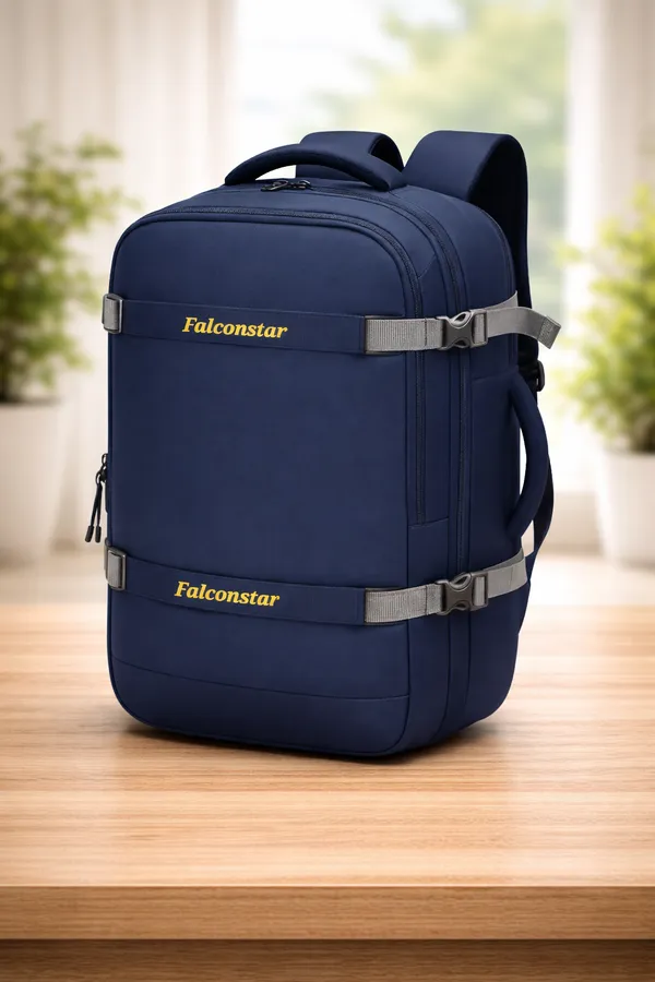 Navy_Blue_Premium_Nylon_40L_Travel_Laptop_Backpack_Bag_For_Men_&_Women