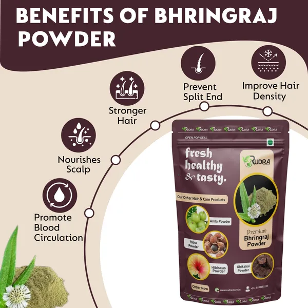Bhringraj_Powder_For_Hair_Promotes_Growth,_Reduces_Graying|_300_Gm_|_Dark_Green