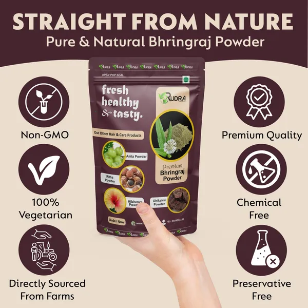 Bhringraj_Powder_For_Hair_Promotes_Growth,_Reduces_Graying|_300_Gm_|_Dark_Green