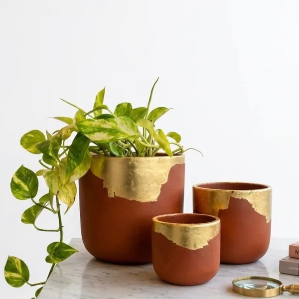 Pack_Of_3_Golden_Natural_Terracotta_Plant_Pot_Non_Breakable_|Lightweight_&_Weather_Resistant