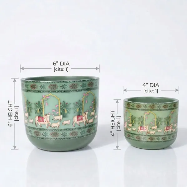 Pack_Of_2_Green_Natural_Terracotta_Plant_Pot_Non_Breakable_|Lightweight_&_Weather_Resistant