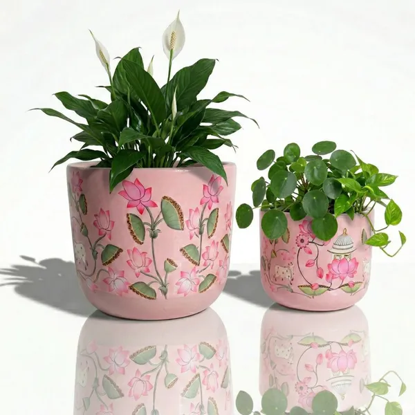 Pack_Of_2_Pink_Natural_Terracotta_Plant_Pot_Non_Breakable_|Lightweight_&_Weather_Resistant
