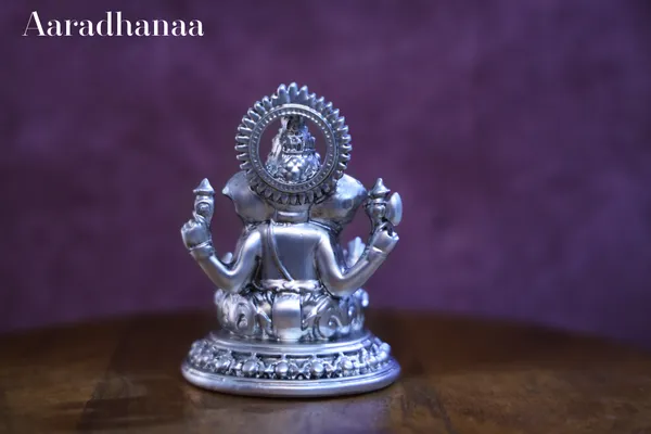 999_Pure_Silver_Plated_Sitting_Ganesh_God_Idol