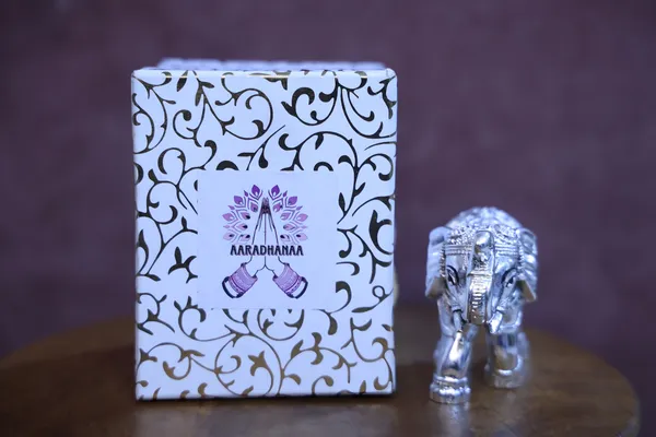 999_Pure_Silver_Plated_Vastu_Trunk_Up_Elephant_God_Idol
