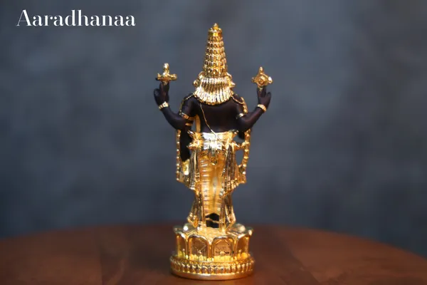 24k_Pure_Gold_Plated_Tirupati_Balaji_(Venkateswara)_God_Idol