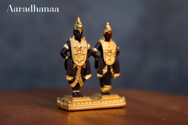 24k_Pure_Gold_Plated_Shri_Vitthal_Rukmini_God_Idol