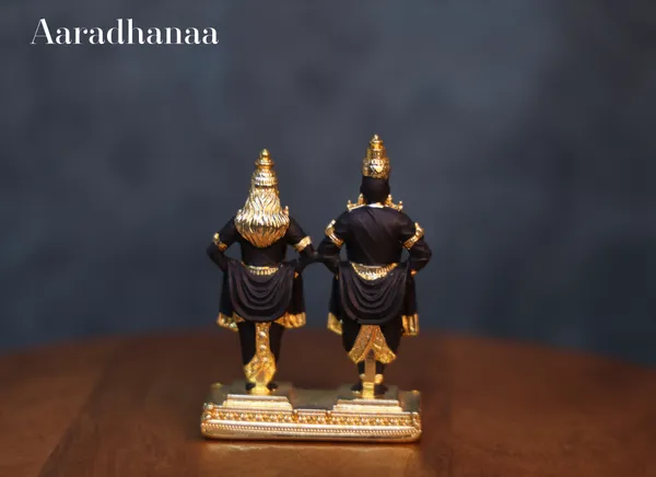 24k_Pure_Gold_Plated_Shri_Vitthal_Rukmini_God_Idol