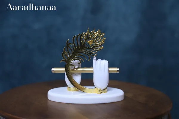 24k_Pure_Gold_Plated_Lord_Krishna's_Divine_Hands_God_Idol