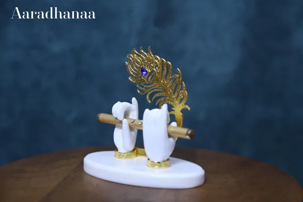 24k_Pure_Gold_Plated_Lord_Krishna's_Divine_Hands_God_Idol