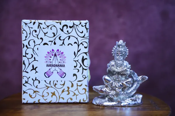 999_Pure_Silver_Plated_Jhulelal_An_Incarnation_Of_Lord_Varuna_God_Idol