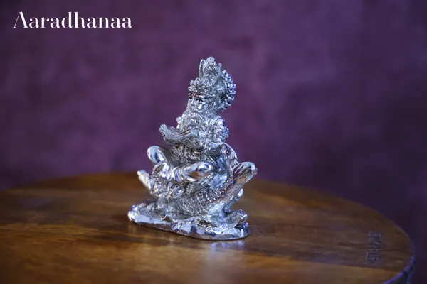 999_Pure_Silver_Plated_Jhulelal_An_Incarnation_Of_Lord_Varuna_God_Idol